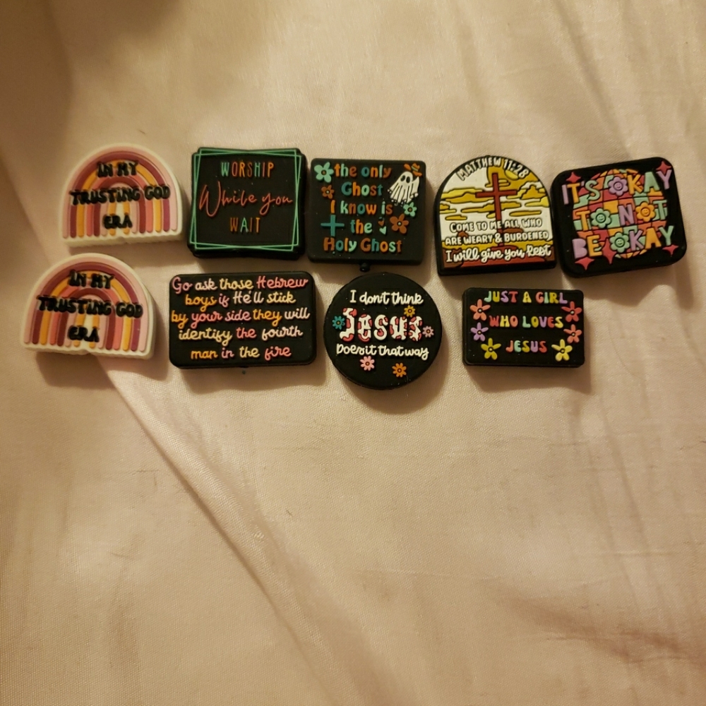 Set Of 9 Religious Focal Beads